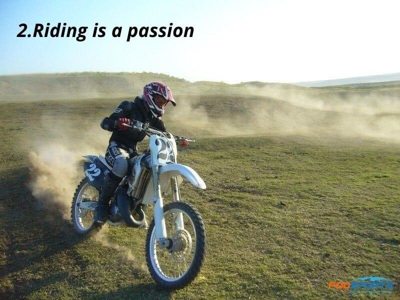 ride a motorcycle is a passion
