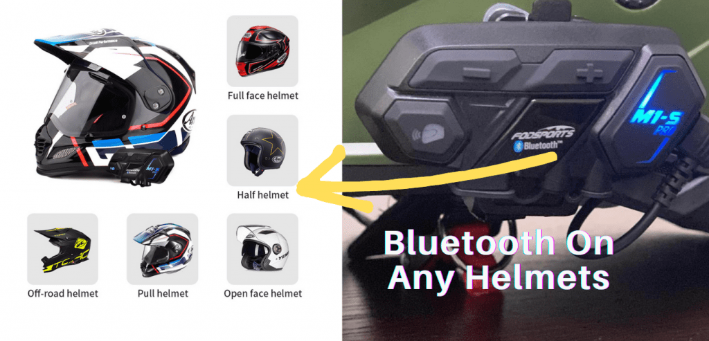 How to Turn Any Helmet into Bluetooth Helmet : music and call with intercom