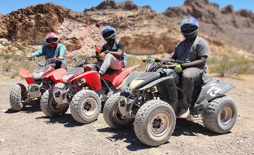 riding ATV in a group - ATV riding safety method