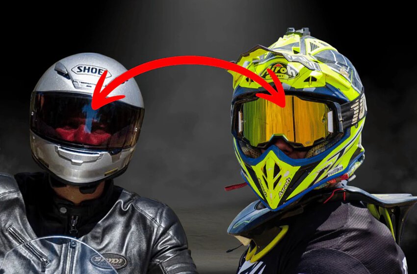 ATV helmet vs motorcycle helmet visor and face shield