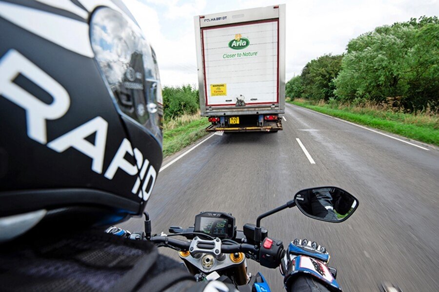 be careful while you are trying to overtake trucks or other large vehicles on the road