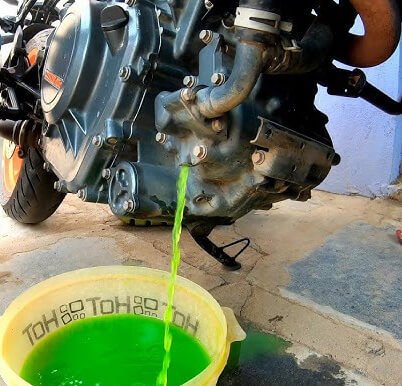 drain the old coolant