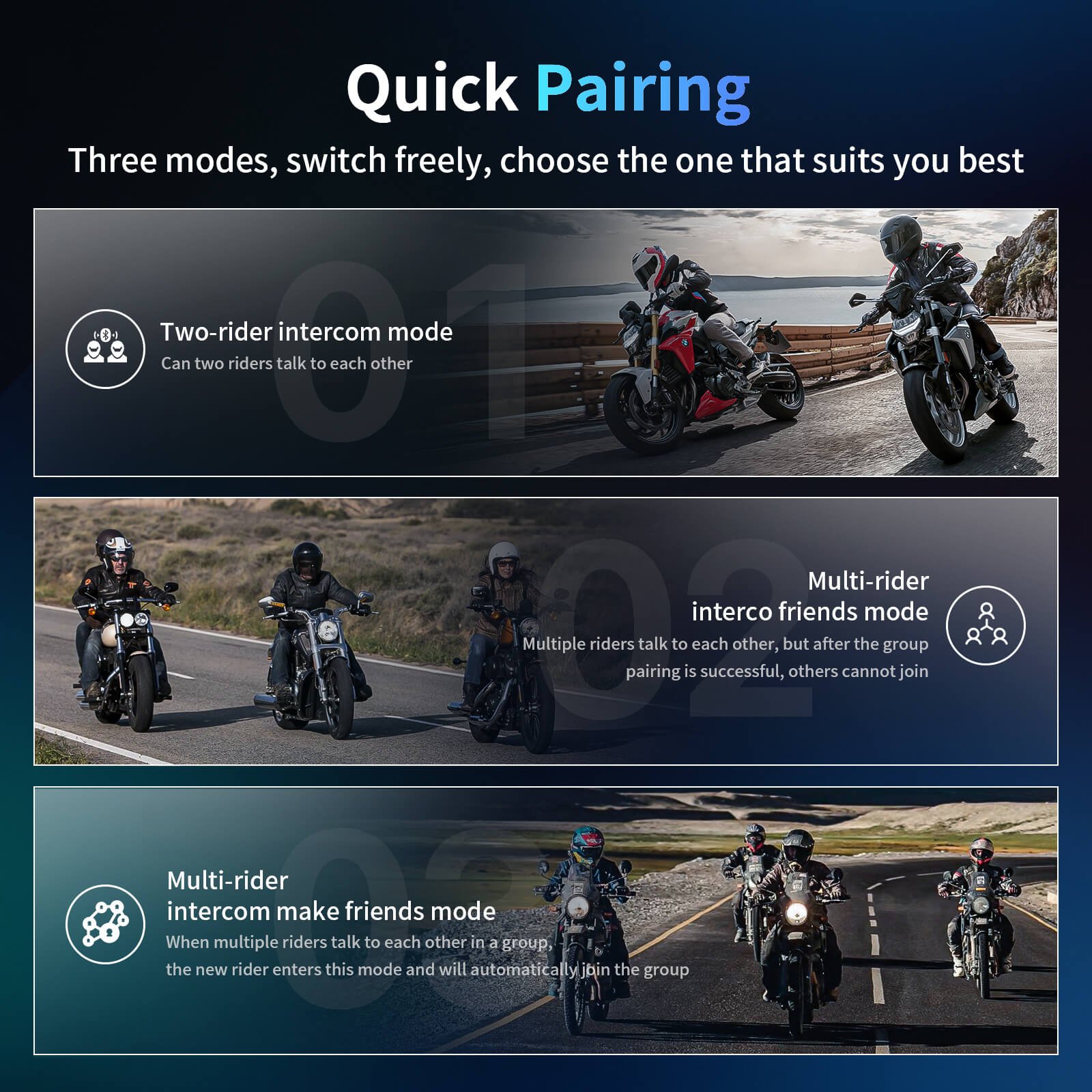 FX7 three kinds of quick pairing mode