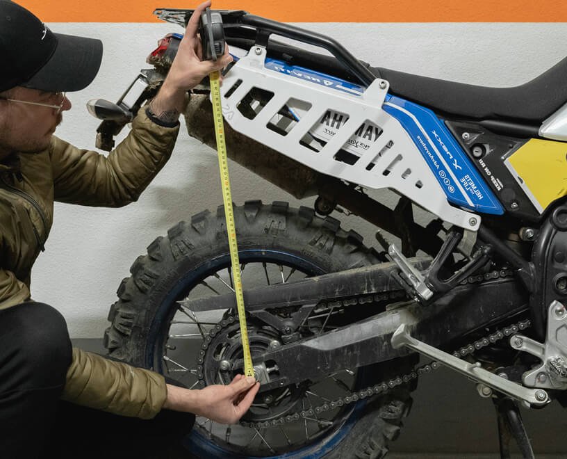 measure rider sag first to adjust motorcycle suspension