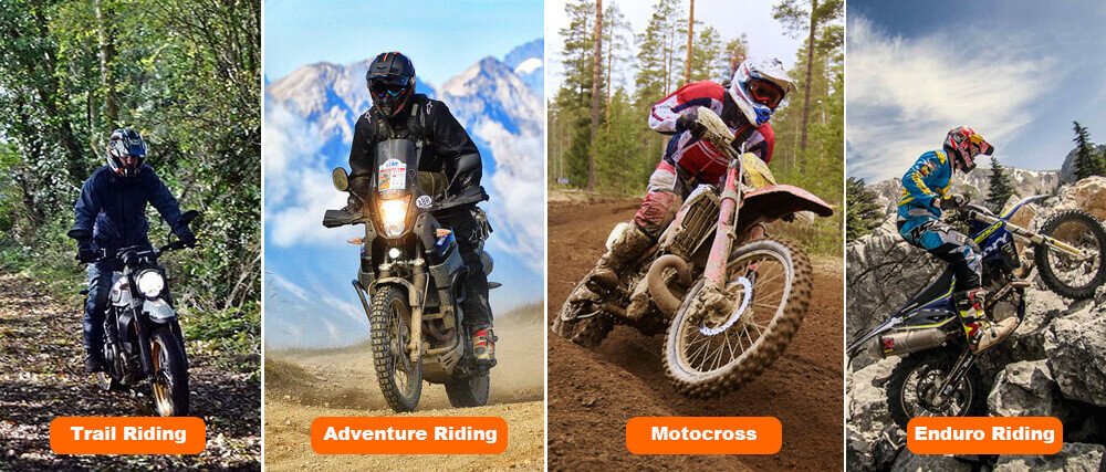 Different motorcycle off-road riding styles - find motorcycle off-road trails according to your style