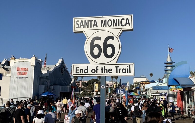 Route 66 end of the trail at Santa Monica Pier