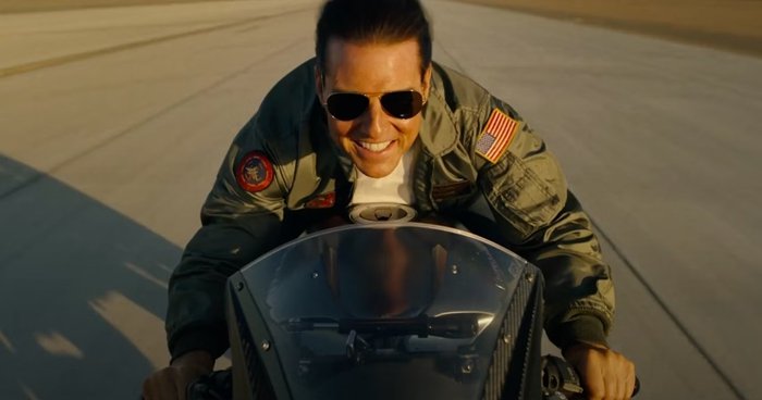 Tom Cruise Top Gun motorcycle riding