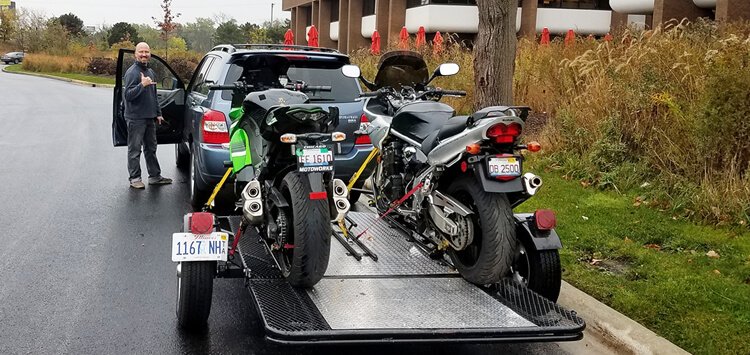 transporting a motorcycle on a trailer - how to transport your motorcycle