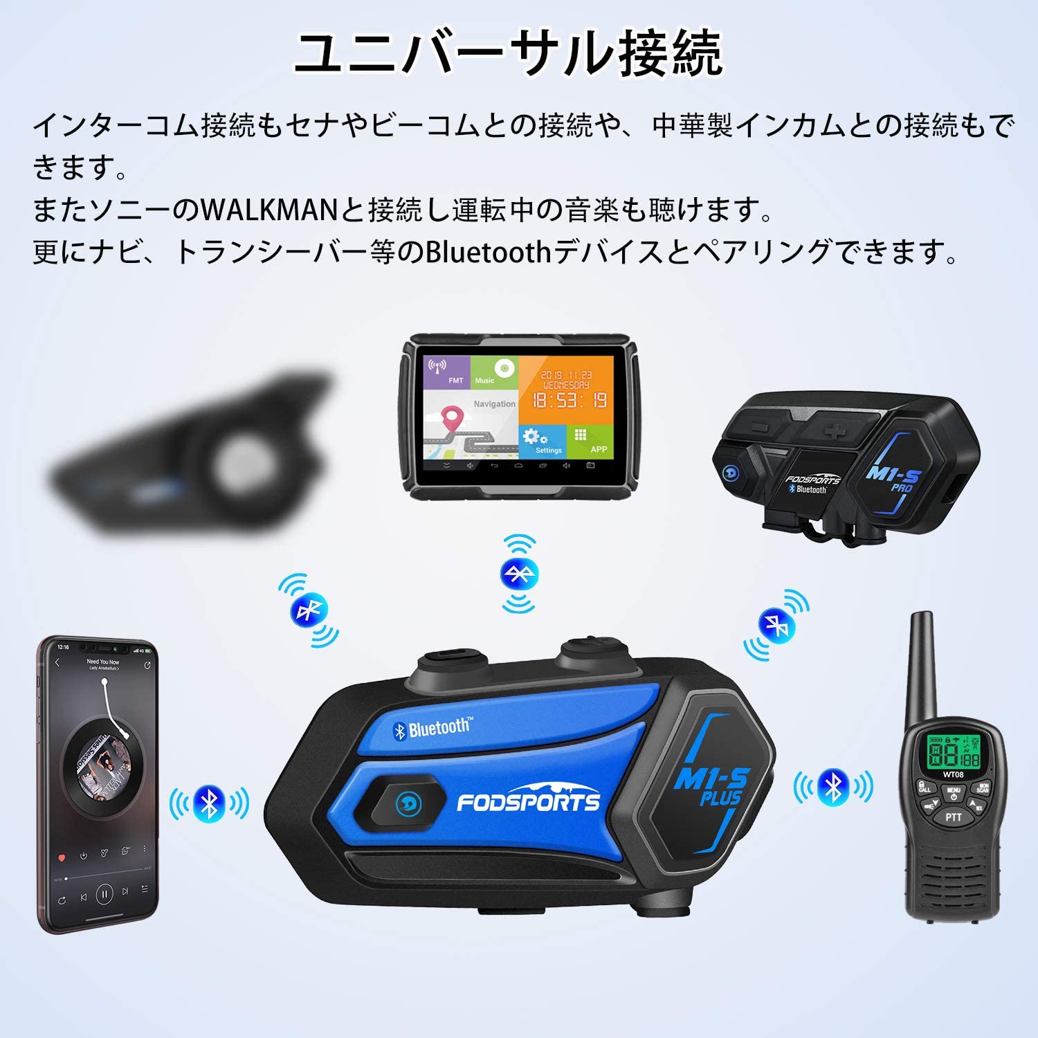 M1S PLUS-最高のモーターサイクルコミュニケーター | Fodsports
