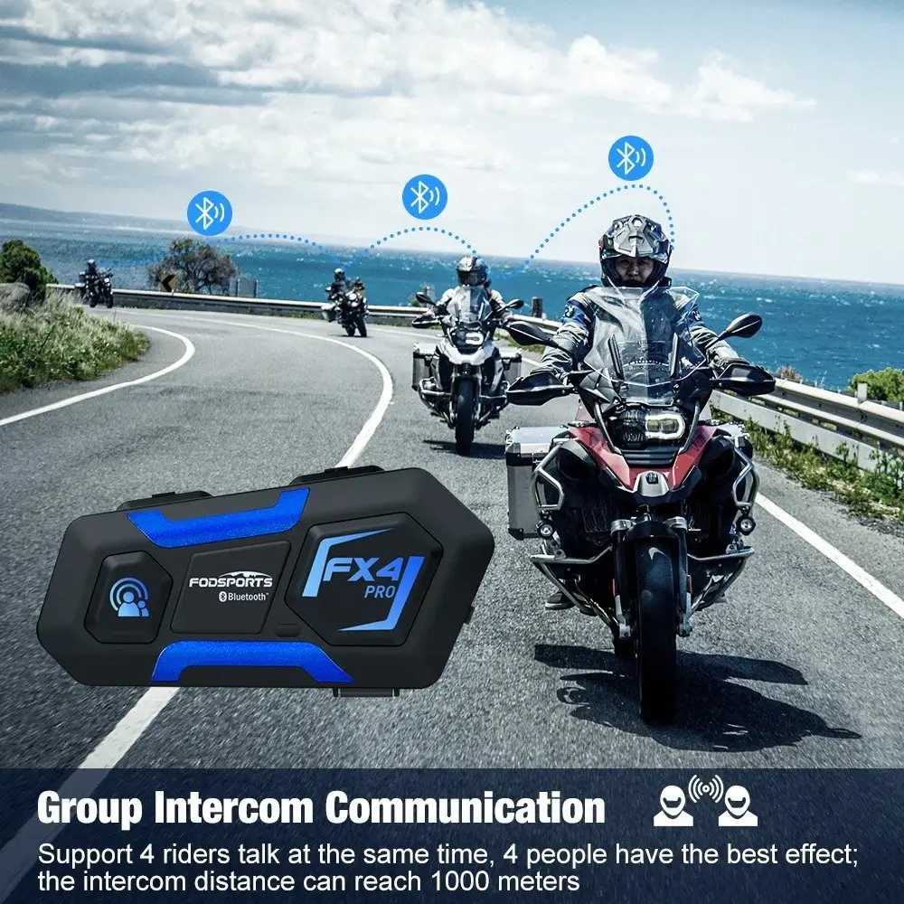 4 riders group communication motorbike helmet intercom wholesale