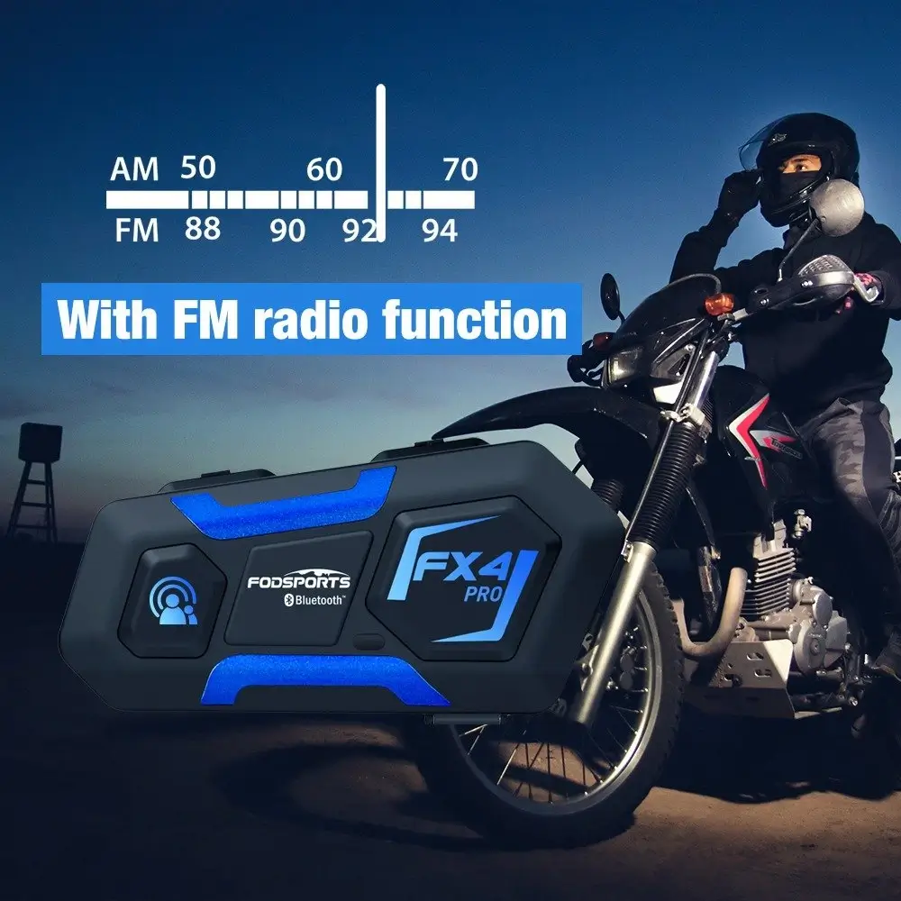 fm radio ability of fx4 pro 4 riders helmet intercom wholesale