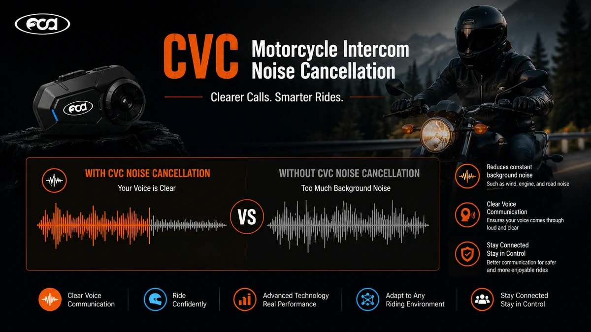 CVC Motorcycle Intercom Noise Cancellation
