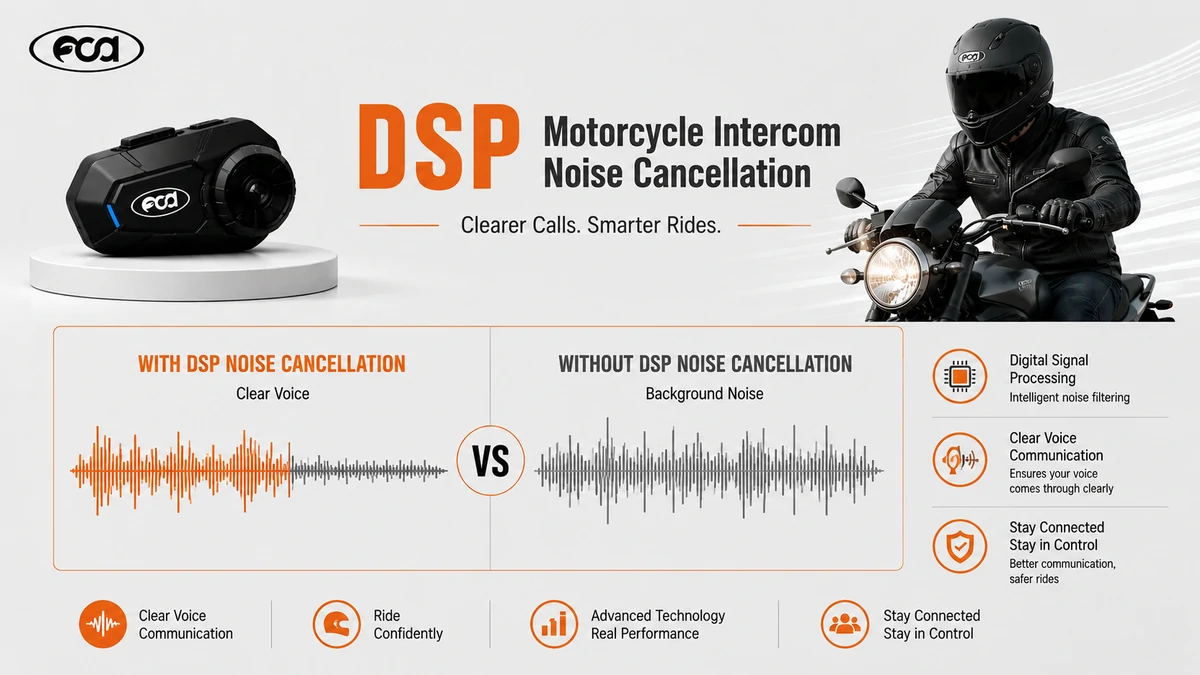 DSP Motorcycle Intercom Noise Cancellation