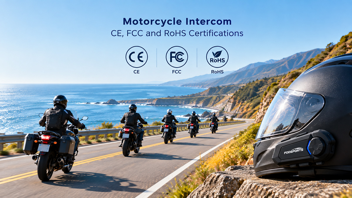Motorcycle Intercom CE, FCC and RoHS Certifications