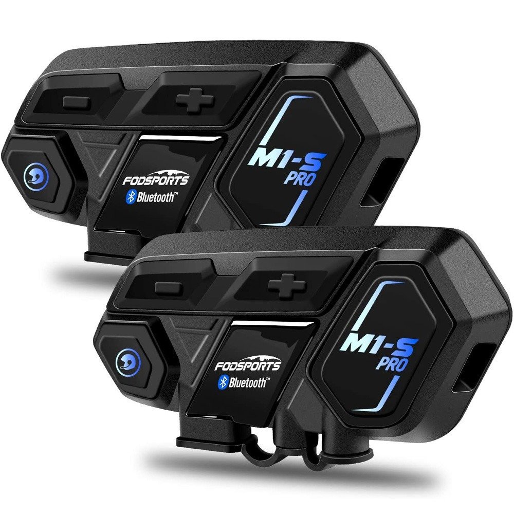 Pack de 2 Interphone Moto Bluetooth pour casque Sans Fil Réduction Du Bruit  –