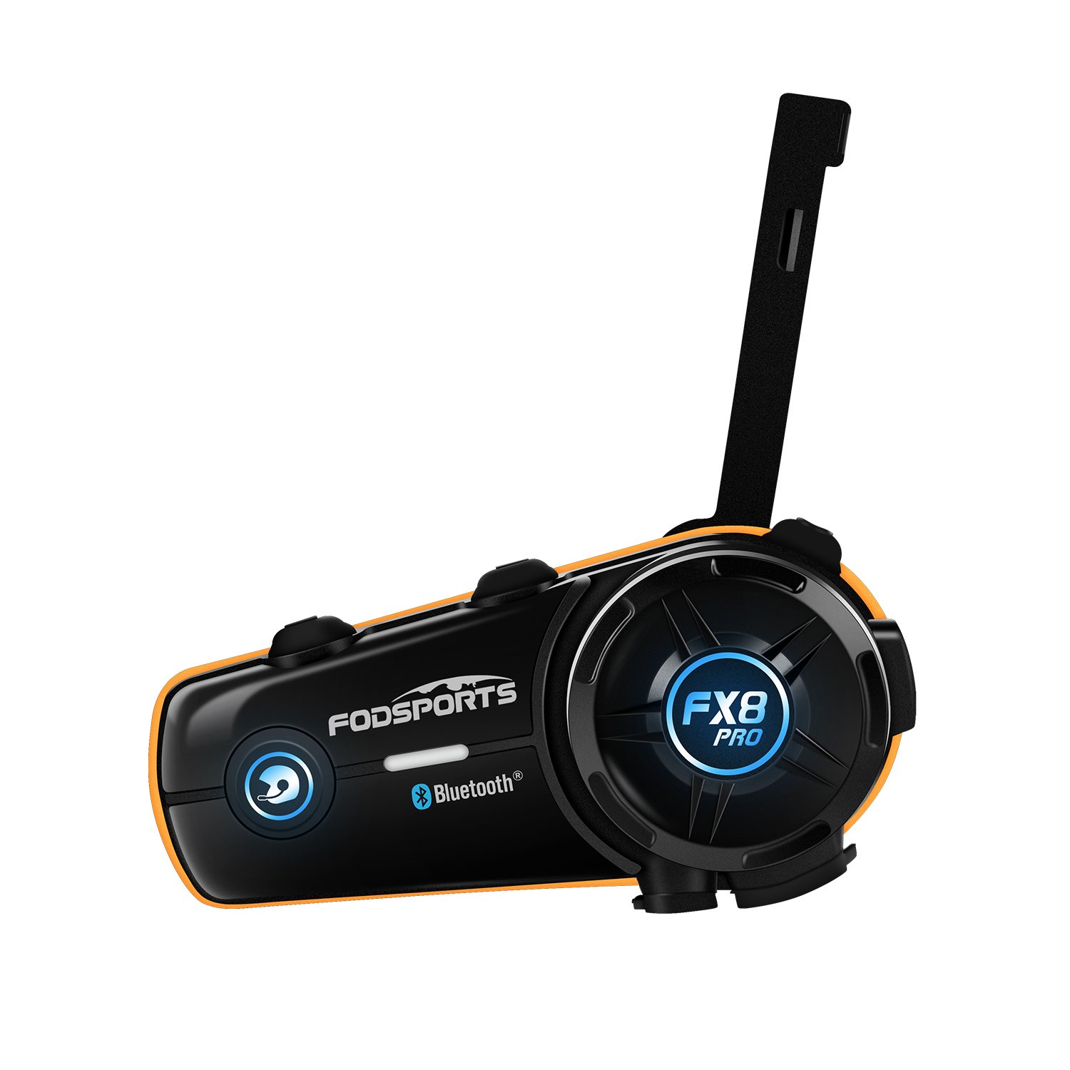 Fodsports FX8 Pro Motorcycle Helmet Intercom Bluetooth Headset for 8 Riders  1000m Wireless Communication 2 Pack 