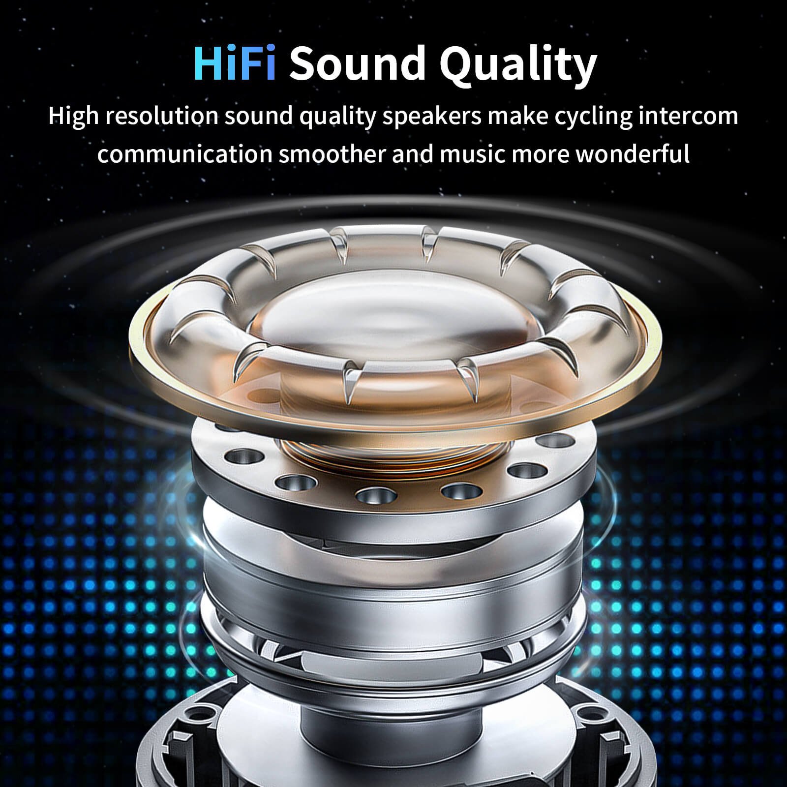 Hifi sound quality of FX7 Bleutooth mesh motorcycle communication system